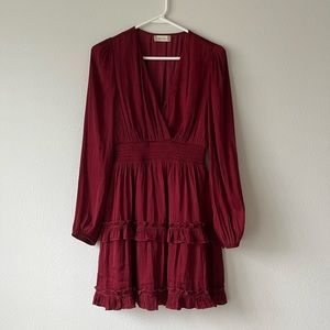 Altar’d State Burgundy Satin Dress